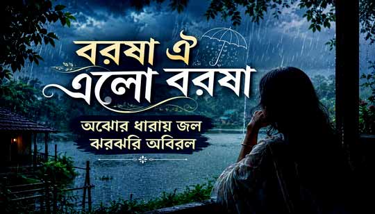 Borosha Oi Elo Borosha Lyrics (বরষা ঐ এলো বরষা) Nazrul Geeti